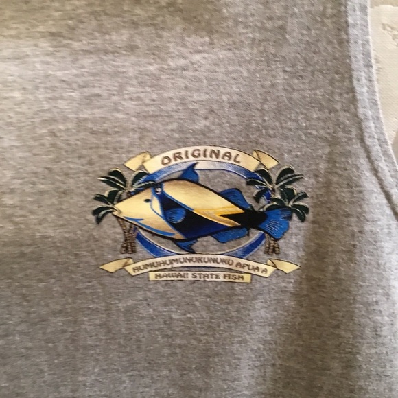 Fruit of the Loom Gray Hawaiian Tank Top - Picture 2 of 4